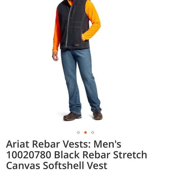 Ariat Black Softshell Vest - Picture 7 of 8